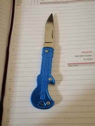 Брелок-ніж + відкривачка для ключів 12.2 cm Синій (sv0253) фото від покупців 1