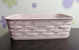 Кошик під ротанг Irak Plastik 1.75 л 20х14.5х6 см Пудровая (5956kmd) фото від покупців 2