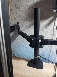 Настільне кріплення для двох моніторів KSL DM32T Black фото від покупців 6