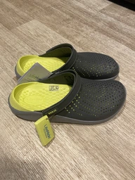 Сабо Crocs LiteRide Clog 42 р 27-27.5 см Кляксы Темно-синие с розовым 204592-M9/W11 Navy/Pink