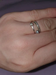 Сережки з білого золота з діамантами 019572