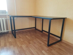 Стіл комп'ютерний кутовий з полицею в стилі Лофт каркас металевий StepLoft Comp-table-162 фото від покупців 9