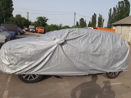 Тент автомобильный с подкладкой SUV Milex PJ-V30002 M Серый (432x185x145см) фото от покупателей 8