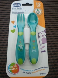 Набір: ложка і виделка Chicco First Cutlery, 12м+ (16101.30) фото від покупців 1