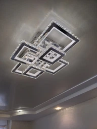 Люстра LED+хрусталь Свет золотиста з пультом 176W