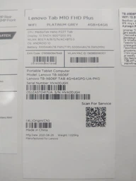 Планшет Lenovo Tab M10 FHD Plus (2nd Gen) Wi-Fi 64GB Platinum Grey (ZA5T0417UA) + чехол и защитная плёнка в комплекте! фото от покупателей 7