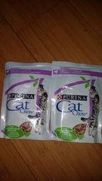 Влажный корм для выведения шерсти у кошек Purina Cat Chow Hairball с курицей и зеленой фасолью (26х85г) фото от покупателей 5