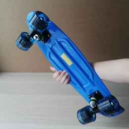 Пенни борд скейт Jenix Penny Board 22" Синий со светящимися колесами фото от покупателей 7