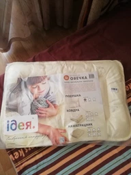 Подушка детская 40х60 см шерстяная PAPAELLA в кроватку плоская для младенцев шерсть фото от покупателей 3