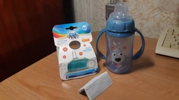 Тренировочная кружка Canpol Babies Cute Animals с силиконовым носиком и ручками 320 мл (56/512_blu2)