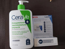 Очищающая увлажняющая эмульсия CeraVe для нормальной и сухой кожи лица и тела 473 мл (3337875597333) фото от покупателей 18