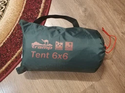 Туристический тент +оттяжки Tramp. 6,0х6,0м. Зеленый. Тент для защиты от дождя и солнца UTRT-103 фото от покупателей 2