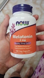 NOW Мелатонін, Melatonin 3 мг - 60 капсул (733739032553) фото від покупців 4