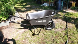 Тачка Truper CAT-60PL садовая с усиленной пневматической шиной 16" (nd) и пластиковым корытом, 120 литров