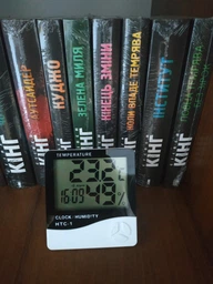 Электронный комнатный термометр гигрометр с часами KETOTEK НТС-1 (100098)