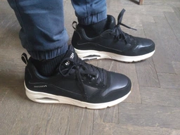 Кросівки чоловічі Skechers Uno Stacre Black/White 46 Білий 52468-BKW фото від покупців 8