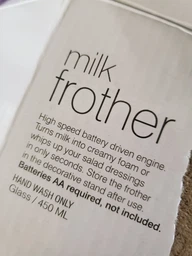Портативний міксер капучинатор для вершків та молока Milk Frother спінювач молока з Чашею 450мл. та Подвійним вінчиком + 2 батарейки Чорний фото від покупців 2