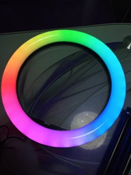 Кольцевая LED лампа диаметром 33 см RGB MJ, штативом 2 метра лампа для селфи (1369) фото от покупателей 3
