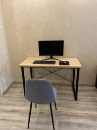 Компьютерный стол Ferrum-decor Дейв 75x100x60 черный ДСП Дуб Сонома 32мм фото от покупателей 14