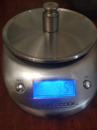 Весы кухонные электронные Profi Cook PC-KW 1040 настольные металлические с чашей 2 л и взвешиванием до 5 кг с погрешностью 1 г