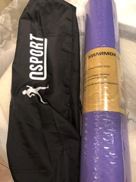 Килимок для йоги та фітнесу + чохол (мат, каремат спортивний) OSPORT Yoga ECO Pro 6мм (n-0007) Синьо-блакитний фото від покупців 1