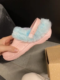 Детские кроксы-сабо утепленные для девочки Coqui Husky 9751 26/27 Candy pink/Rainbow (8595662632390) фото от покупателей 7