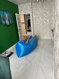 Надувной диван Supretto Air Sofa (Lamzak) 233х70х41 см Голубой (4827-0001) фото от покупателей 1