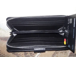 Вертикальний молодіжний гаманець із натуральної шкіри ST Leather Чорний для карт унісекс (bg193fash00) фото від покупців 14