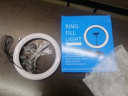 Кольцевая светодиодная LED лампа Ring 26 см со штативом и держателем для телефона (14324mel2) фото от покупателей 17