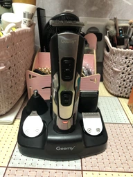 Профессиональный Триммер 10 В 1 Geemy Precision Trimmer Машинка для стрижки волос с насадками для бороды, носа и ушей фото от покупателей 7