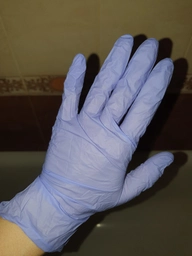 Одноразовые перчатки Nitromax нитриловые без пудры Размер XL 10 шт Голубые (NT-NTR-BLXL) (2200900897016)