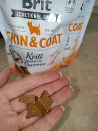 Ласощі для собак Brit Care Skin&Coat криль з кокосом 150 г (8595602539963)