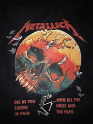 Еко сумка шопер на блискавці Металіка (Metallica) (9227-2982) 41x35 см Чорний