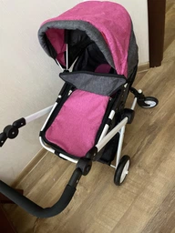 Коляска-трансформер для кукол кукольная 2в1 Carrello Maestro 9651B ROSE RED розовая фото от покупателей 1