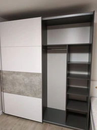 Шафа-купе двохдверна Doros G-Caiser 220х60х240 см Білий/Бетон (DRS-011006) фото від покупців 4