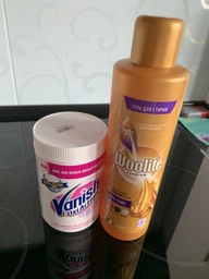 Пятновыводитель порошкообразный для тканей Vanish Gold Oxi Action Кристальная белизна 625 г (5997321747088_5900627081756_5997321747804) фото от покупателей 11