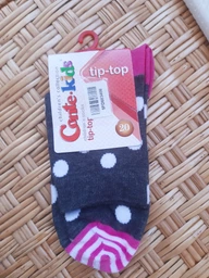 Дитячі шкарпетки бавовняні для дівчаток Conte Kids Tip-Top 5С-11СП 274 20 р Темно-сірі (4810226199435)