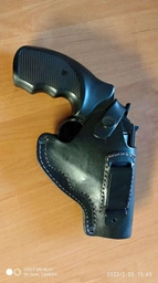 Кобура Beneks для Револьвер 3 поясная не формованная с клипсой Кожа Чёрная фото от покупателей 2