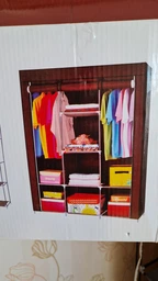 Складной тканевый шкаф для одежды и обуви 175х130х45 см Storage Wardrobe каркасный шкаф для одежды фото от покупателей 2