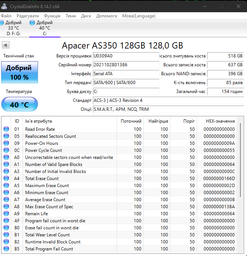 SSD диск Apacer AS350 Panther 512GB 2.5" SATAIII 3D TLC (95.DB2E0.P100C/AP512GAS350-1) фото от покупателей 7
