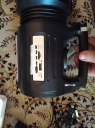 Кемпінговий ліхтар (станція) Luxury YJ-1908 10W+22SMD + MP3 FM + Powerbank + сонячна панель + ЗУ220В + 3 режими фото від покупців 2