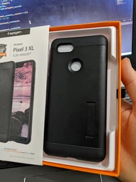 Протиударний чохол з підставкою Spigen Slim Armor для Google Pixel 3 XL Black фото від покупців 2
