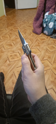 Складаний міні - ніж з ліхтариком фото от покупателей 6