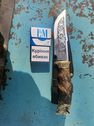 Охотничий нож MASTERKRAMI "Кабан" сталь 40х13 мельхиор фото от покупателей 2