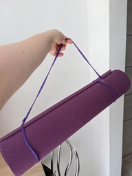 Килимок для йоги та фітнесу NQ Sports TPE+TC 6 мм NQ001 purple фото от покупателей 1
