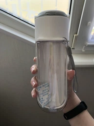 Бутылка поилка для собак Redminut 420 мл для воды портативная в дорогу для выгула Голубой (004-BLUE) фото от покупателей 1