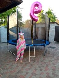 Детский батут Fun Fit 312 см с сеткой и лестницей фото от покупателей 4