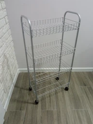 Этажерка METALTEX 4 уровня серебристая 83х41х23 см (938004)