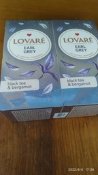 Чай черный байховый Lovare Earl Grey c бергамотом в пакетиках 50 шт 100 г фото от покупателей 6