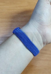 Тканевый монобраслет Braided Solo Loop MRK для фитнес браслета Xiaomi Mi Band 6/5/4/3 (S) 150mm бело-розовый (mrk3030) фото от покупателей 3